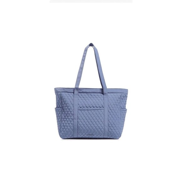 VERA BRADLEY Get Going Large Travel Tote Bag microfiber Rustic Blue - Picture 1 of 15